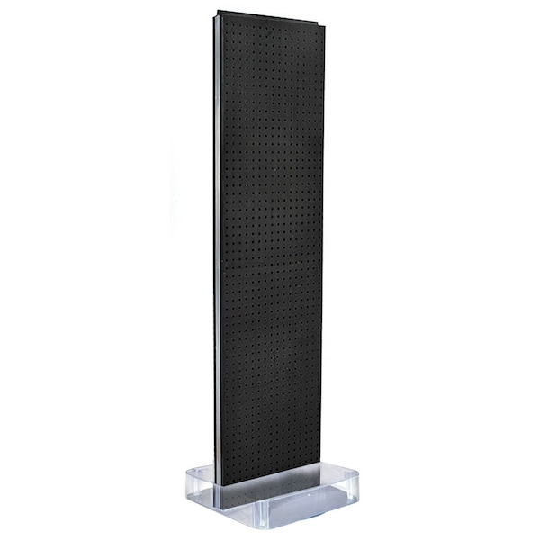 Two-Sided Pegboard Floor Display On a Square Studio Base